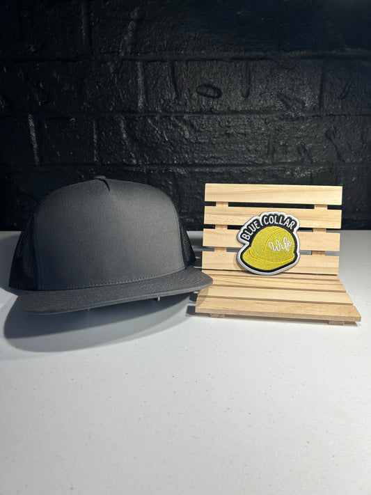 Blue collar wife, yellow harhat